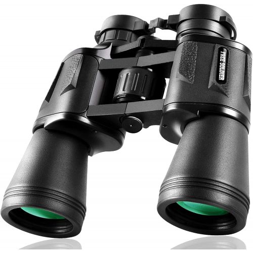  [아마존베스트]FREE SOLDIER 20x50 Binoculars for Adults with Smartphone Adapter 28mm Large Eyepiece HD Binoculars for Bird Watching Hunting Hiking Sightseeing Travel Opera Concert Games with BAK4 Prism FMC Le