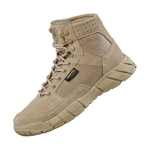  할로윈 용품FREE SOLDIER Mens Tactical Boots 6 Inches Lightweight Breathable Military Boots for Hiking Work Boots