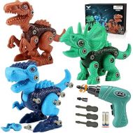 FREE TO FLY Kids Toys Stem Dinosaur Toy: Take Apart Toys for Kids 3-5 Learning Educational Building Sets with Electric Drill Birthday Gifts for Toddlers Boys Girls Age 3 4 5 6 7 8 Year Old