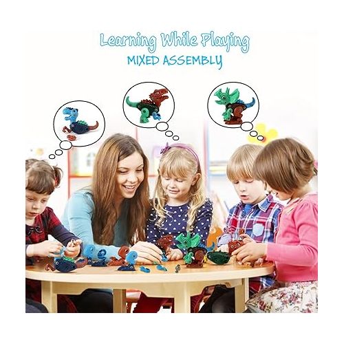  FREE TO FLY Kids Toys Stem Dinosaur Toy: Take Apart Toys for Kids 3-5 Learning Educational Building Sets with Electric Drill Birthday Gifts for Toddlers Boys Girls Age 3 4 5 6 7 8 Year Old