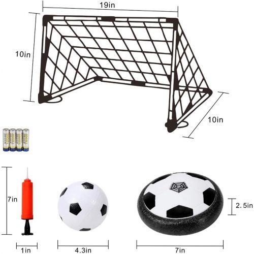  [아마존베스트]Kids Toys Hover Soccer Ball - LED Air Power Soccer Set with 2 Goals and an Inflatable Ball, Indoor Outdoor Sport Ball Training Games, Soccer Toys for 2 3 4 5 6 7 8- 12 Year Old Boy