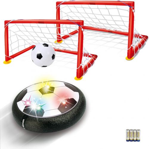  [아마존베스트]Kids Toys Hover Soccer Ball - LED Air Power Soccer Set with 2 Goals and an Inflatable Ball, Indoor Outdoor Sport Ball Training Games, Soccer Toys for 2 3 4 5 6 7 8- 12 Year Old Boy