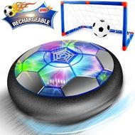 [아마존베스트]Kids Toys Hover Soccer Ball - 2019 Updated Rechargeable LED Air Power Soccer Set with 2 Goals and an Inflatable Ball, Indoor Toddler Toys for 3,4,5,6 -14 Year Old Boys Girls (Recha