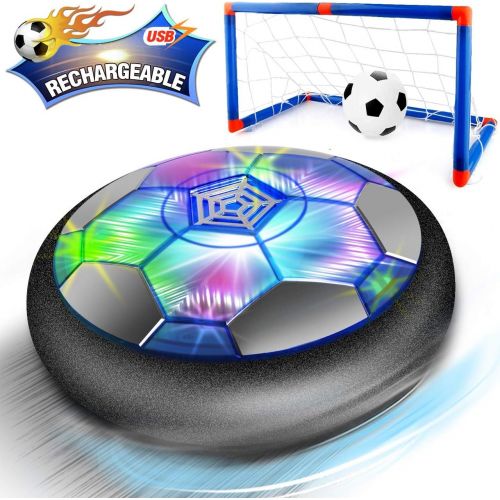  [아마존베스트]Kids Toys Hover Soccer Ball - 2019 Updated Rechargeable LED Air Power Soccer Set with 2 Goals and an Inflatable Ball, Indoor Toddler Toys for 3,4,5,6 -14 Year Old Boys Girls (Recha