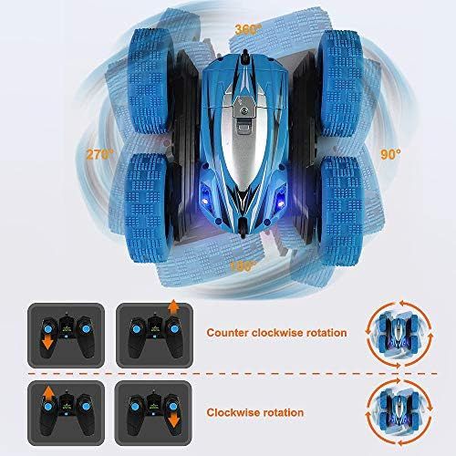  FREE TO FLY Remote Control Car RC Cars - Drift High Speed Off Road Stunt Truck, Race Toy with 2 Rechargeable Batteries, 4 Wheel Drive, Cool Birthday Gifts for Boys Age 3 5 6 7 8 9 10 11 Year O