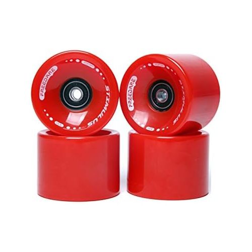  FREEDARE 70mm Longboard Wheels with ABEC-7 Bearings and Spacers(Set of 4)