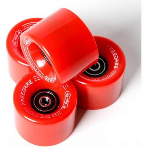  FREEDARE Skateboard Wheels 60mm 83a with Bearings and Spacers Cruiser Wheels (Pack of 4)