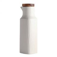 FREELOVE 9 oz Ceramic Oil & Vinegar Cruet (White)