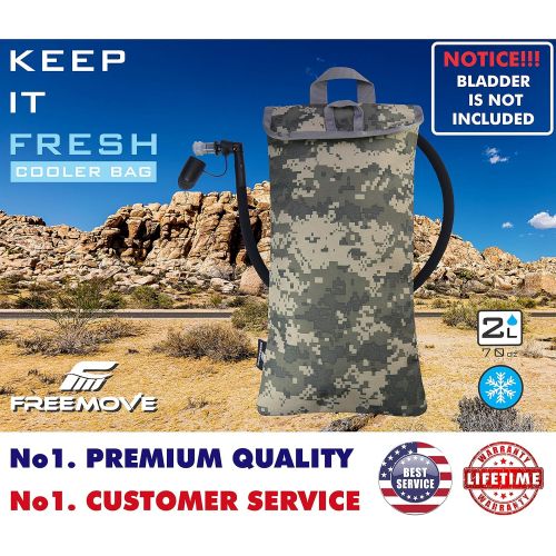  FREEMOVE Cooler Bag Protective Sleeve for 2L or 3L Hydration Water Bladder, Keeps Water Cool and Protects The Bladder, Thermally Insulative, Lightweight and Water Resistant, Bladde