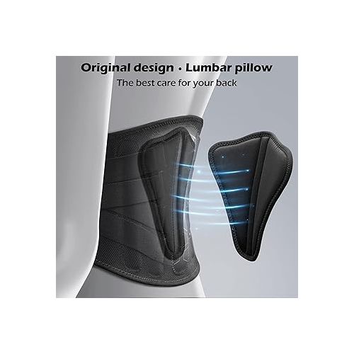  FREETOO Back Brace for Lower Back Pain Relief with Pulley System,Lumbar Support Belt for Men & Women with Lumbar Pad, Ergonomic Design and Soft Breathable 3D Knit Material,for Herniated Disc,Sciatica