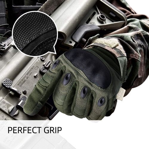  [아마존 핫딜]  [아마존핫딜]FREETOO Airsoft Gloves Motorcycle Gloves Rubber Knuckle Men Full Finger Protection Gloves for Paintball Hiking Cycling Climbing Hunting Outdoor Camping Sports Gear Work Gloves