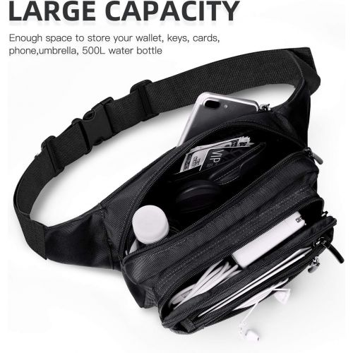  [아마존베스트]FREETOO Waist Pack Bag Fanny Pack for Men&Women Hip Bum Bag with Adjustable Strap for Outdoors Workout Traveling Casual Running Hiking Cycling
