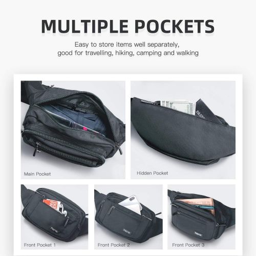  FREETOO Waist Pack Bag Fanny Pack for Men&Women Hip Bum Bag with Adjustable Strap for Outdoors Workout Traveling Casual Running Hiking Cycling