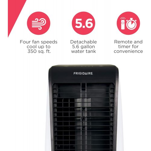 Frigidaire EC300W-FA Portable Evaporative Air Humidifier, Personal Indoor Swamp Cooler, 600 CFM