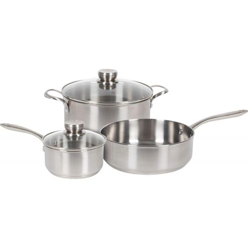  Frigidaire 11FFSPAN02 Ready Cook Cookware, 5-Piece, Stainless Steel, 5 Pieces