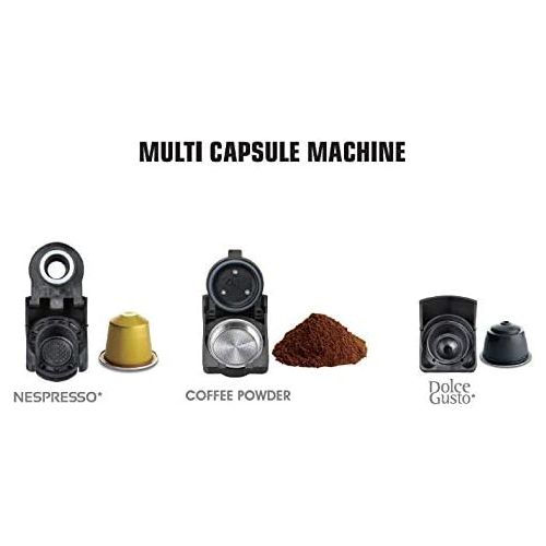  [아마존베스트]Frigidaire ECMN103-BLACK Multi Capsule Compatible Coffee Maker-Nespresso Dolce Gusto and Grounds, Black