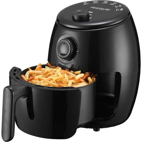  [아마존베스트]FRIGIDAIRE EAF180-BLACK, 1.8 Qt Air Fryer-Oil-Free Healthy Cooking-Digital Controls-Removable, Dishwasher-Safe Pan and Tray, 1.8qt, Black