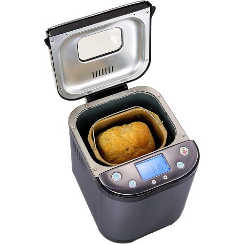  FRIGIDAIRE Bread Maker Machine with Nonstick Bowl, Bread Hook, Measuring Cup & Spoon. 15-in-1, Gluten-Free Bread, Cake& Yogurt, 3 Crust Colour options and more. 3 Loaf Sizes. 2LB X