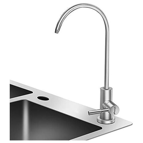  Frizzlife RO Water Filter Faucet- Drinking Water Faucet fits most Reverse Osmosis Water Filtration System-SUS304 Stainless Steel with Brushed Nickel-Lead Free