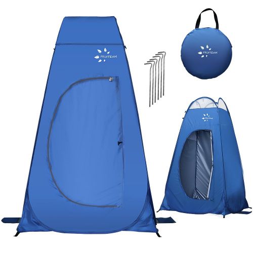  FRUITEAM Pop Up Privacy Tent, Changing Room Tent for Portable Toilet Shower Silver Coated Dressing Room Tent UV Protection Privacy Shelter Camping Cabana, Blue