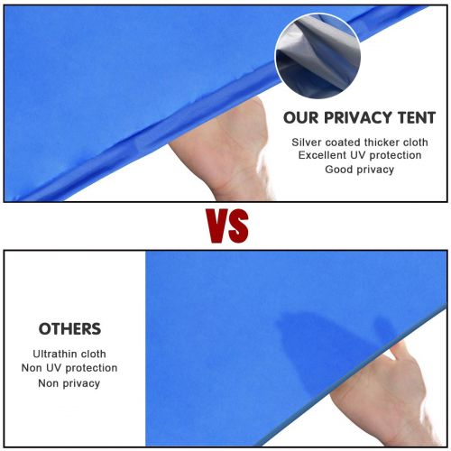  FRUITEAM Pop Up Privacy Tent, Changing Room Tent for Portable Toilet Shower Silver Coated Dressing Room Tent UV Protection Privacy Shelter Camping Cabana, Blue