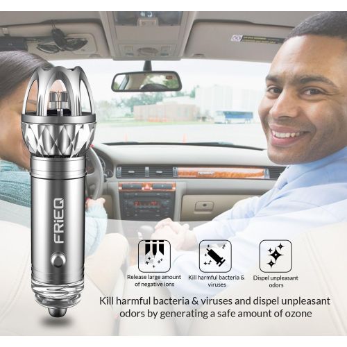  FRIEQ Car Air Purifier, Car Air Freshener and Ionic Air Purifier | Remove Dust, Pollen, Smoke and Bad Odors - Available for Your Auto or RV