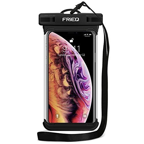  [아마존베스트]FRiEQ Waterproof Case Cellphone Dry Bag Pouch for iPhone 11 / iPhone 11 Pro Max Xs Max XR XS X 8 7 6S Plus, Samsung Galaxy S10 S10e S9 S8 +/Note 9 8, Pixel 3 2 XL HTC LG Sony Moto up to