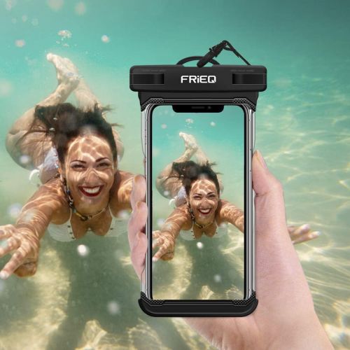  [아마존베스트]FRiEQ Waterproof Case Cellphone Dry Bag Pouch for iPhone 11 / iPhone 11 Pro Max Xs Max XR XS X 8 7 6S Plus, Samsung Galaxy S10 S10e S9 S8 +/Note 9 8, Pixel 3 2 XL HTC LG Sony Moto up to