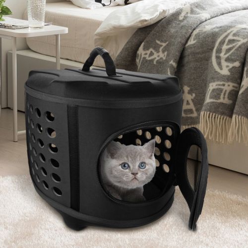  FRiEQ Hard Cover Pet Carrier - Pet Travel Kennel for Cats, Small Dogs & Rabbits