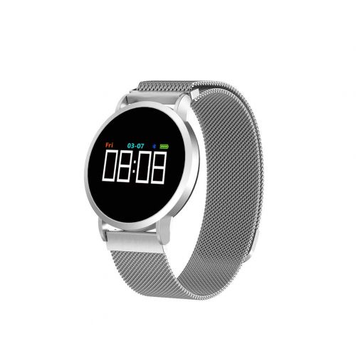  FSGD Fitness Tracker,Smart Bracelet Steel Strip Watch Heart Rate Monitor Sleep Monitor Calories Counter IP68Waterproof Smart Fitness Women Men Watch Call SMS SNS Push for iOS Andro