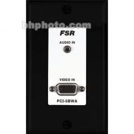 FSR PCI-5BWPABLK Wall Plate Interface - HD-15 to 5 BNC Interface, Stereo Mini to Balanced Stereo Audio, Black Color