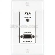 FSR PCI-5BWPAWHT Wall Plate Interface - HD-15 to 5 BNC Interface, Stereo Mini to Balanced Stereo Audio, White Color