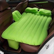 FTQCGZ Drive Travel Inflatable Car Bed SUV Back Seat Cover Air Mattress Camping Companion Flocking Cloth Green