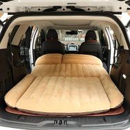 FTQCGZ SUV Inflatable Car Mattress Flocking Portable Padded Inflatable Cushion Car Travel Bed Child Lover Car Mattress Brown