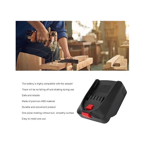  Lithium Battery Adapter Battery Converter Connector Lithium Battery Dock Power Connector for Metabo 18V to for Bosch 18V Power Tool Battery Converter