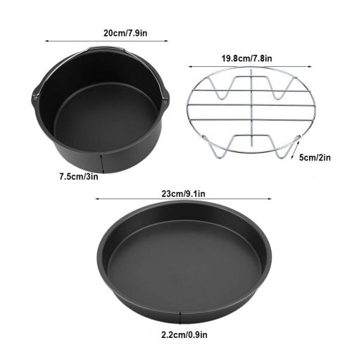  FTVOGUE 83 in 1 Multifunktionsluft-Fritteuse-Zubehoer-Set Brotschale Kuchenfass Pizza Pan(01)