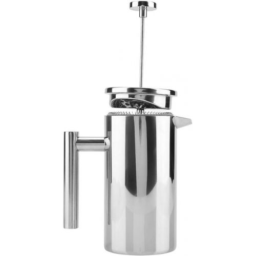  FTVOGUE French Press Kaffeemaschine Doppelwandige Edelstahl Teekanne mit Filter(1000ML)