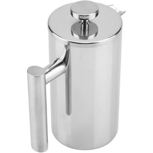  FTVOGUE French Press Kaffeemaschine Doppelwandige Edelstahl Teekanne mit Filter(1000ML)