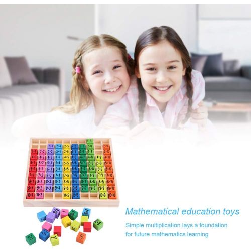  FTVOGUE Mathematics Educational Wooden Toys 10 X 10 Multiplication Table Kids Baby Blocks Puzzle