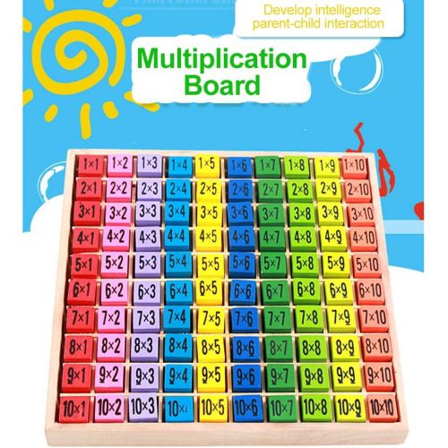  FTVOGUE Mathematics Educational Wooden Toys 10 X 10 Multiplication Table Kids Baby Blocks Puzzle