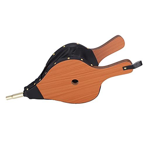  FTVOGUE Wood Fireplace Bellows with Hanging Strap for Fire Pit, Wood Stove, BBQ, Outdoor Camping