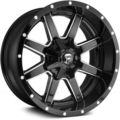  FUEL Maverick NBL-Gloss BLK MIL Wheel with Painted (20 x 12. inches /8 x 165 mm, -44 mm Offset)