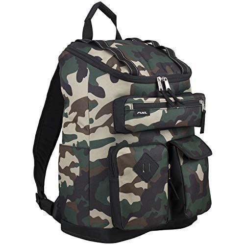  Fuel Multi-Pocket Cargo Backpack with High Capacity Top-Loader Entry, Hunter Green Camo