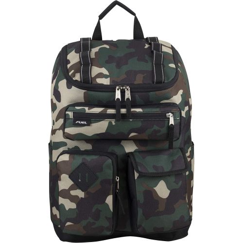  Fuel Multi-Pocket Cargo Backpack with High Capacity Top-Loader Entry, Hunter Green Camo