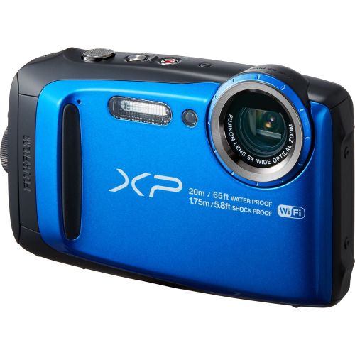 후지필름 Fujifilm FinePix XP120 Waterproof Point & Shoot Digital Camera (Blue) Starter Bundle