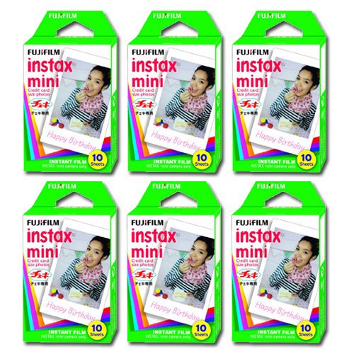 후지필름 Fujifilm Fuji Instax Instant Film 10 Sheets x 6 packs 60 Sheets (In Non-retail Packaging)