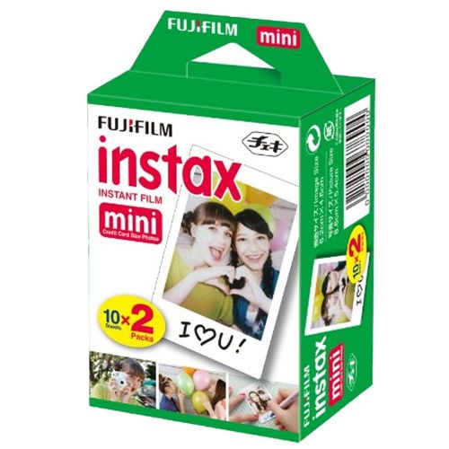 후지필름 Fujifilm instax mini Instant Film (20 Exposures) + 20 Sticker Frames for Fuji Instax Prints Baby Boy Themed Package + Photo4Less Cleaning Cloth  Deluxe Accessory Bundle