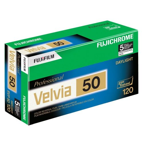 후지필름 Fujifilm Fuji Fujichrome Velvia RVP 120mm 50 Color Slide Film ISO 50, 5 Rolls 16329185