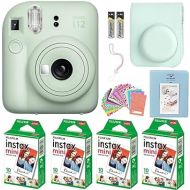 Fujifilm Instax Mini 12 Instant Camera with Fujifilm Instant Mini Film (40 Sheets) with Accessories Including Carrying Case with Strap, Photo Album, Stickers (Mint Green)