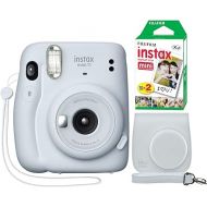 Fujifilm Instax Mini 11 Instant Camera Ice White + Minimate Custom Case + Fuji Instax Film 20 Sheets Twin Pack